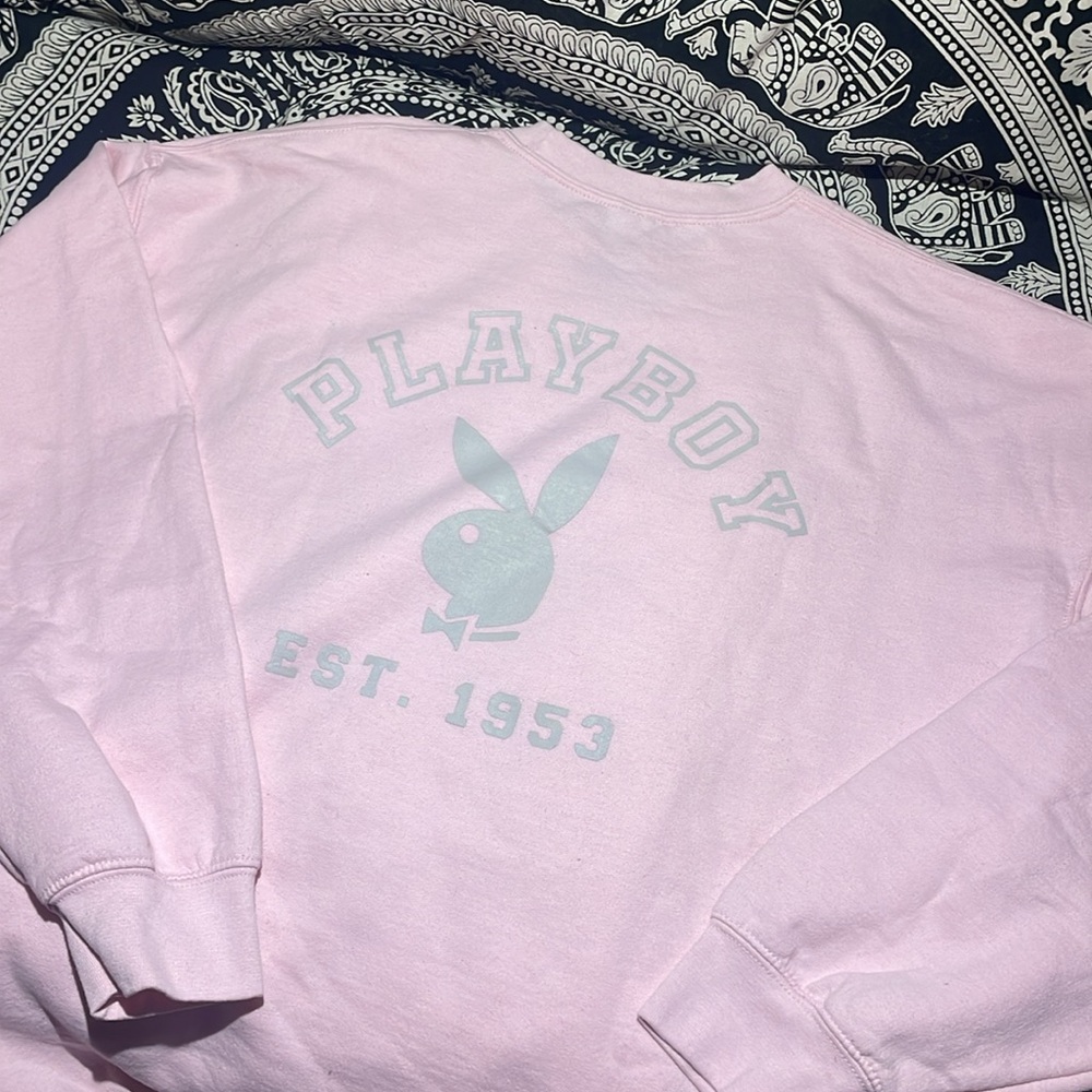 PLAYBOY Pink crew neck sweatshirt - Picture 4 of 7